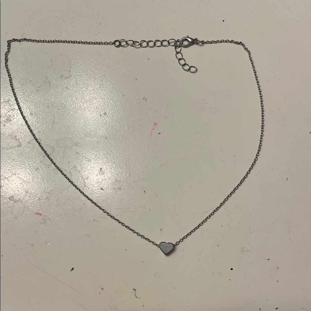 Silver Heart Pendant Necklace